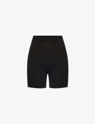 Wolford Womens Black Contour Control Stretch-cotton Shorts