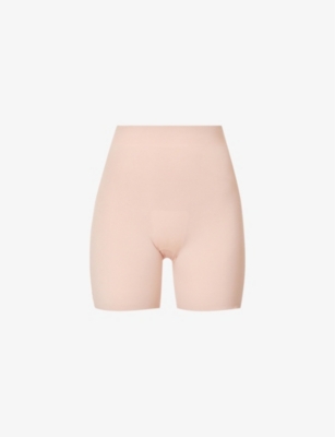 Wolford Sheer Touch Mesh Shapewear Shorts In Pink