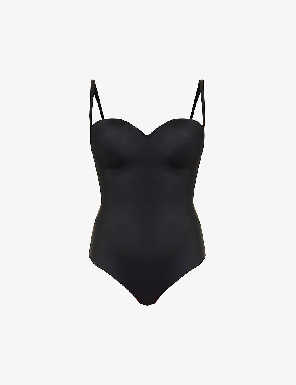 Shop Wolford Forming Slim-fit Stretch-woven Body In Black