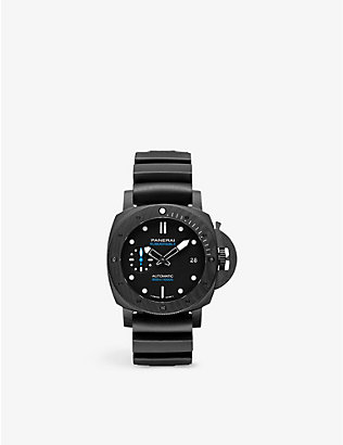 PANERAI: PAM01231 Submersible Carbotech carbotech and rubber automatic watch