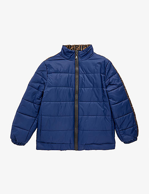 FENDI: Quilted reversible shell jacket 8-14 years
