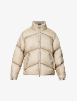 Represent Washed Puffer Jacket Wheat Washed Nylon Puffer Jacket - Washed Puffer Jacket In Wheat
