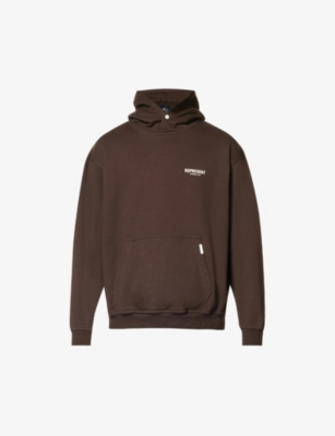 Represent Owners Club Logo Cotton Hoodie In Vintage Brown