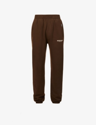 Represent Owners Club Oversize Cotton Sweatpants In Vintage Brown