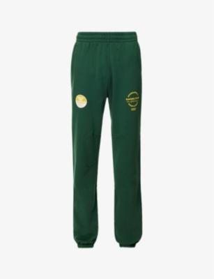 REPRESENT REPRESENT MEN'S RACING GREEN RACING TEAM RELAXED-FIT TAPERED-LEG COTTON-JERSEY JOGGING BOTTOMS,59739921