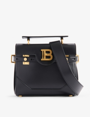 BALMAIN B-Buzz 23 branded-hardware leather top-handle bag