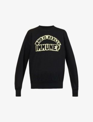 Immune brand-print regular-fit cotton-jersey sweatshirt