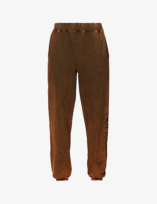 ARIES: Acid No Problemo relaxed-fit tapered-leg cotton-jersey jogging bottoms