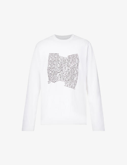 HELMUT LANG: Crumple graphic-print cotton-jersey T-shirt