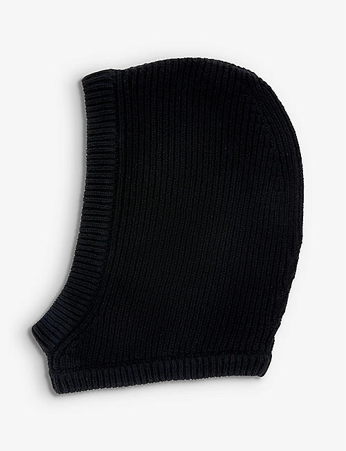 RICK OWENS: Ribbed cashmere and wool-blend hood