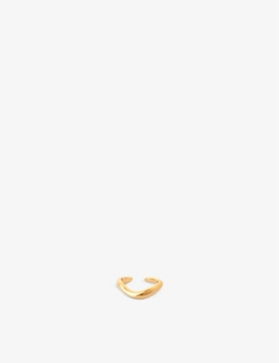 Astrid & Miyu Wave 18ct Yellow-gold Plated Recycled Sterling-silver Ear Cuff