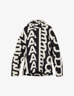 MARC JACOBS MONOGRAM-PRINT RELAXED-FIT COTTON-JERSEY HOODY