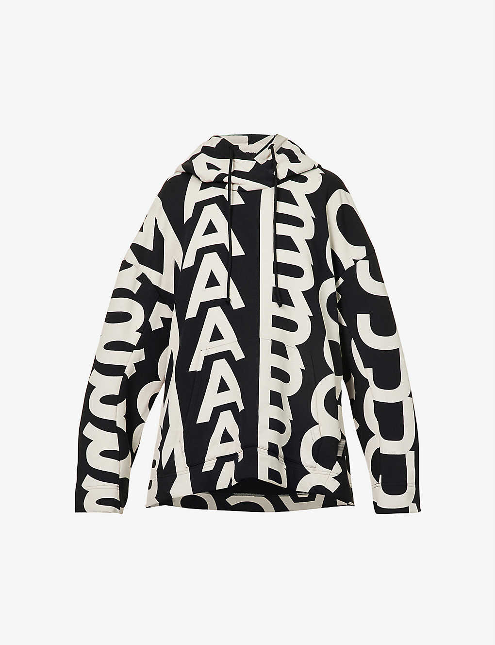 Marc Jacobs Monogram-print Relaxed-fit Cotton-jersey Hoody In Black ...