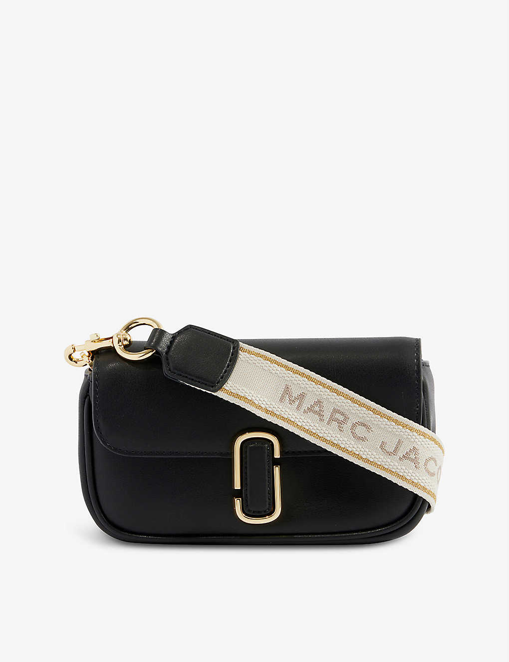 Marc Jacobs The Mini J Leather Cross-body Bag In Black
