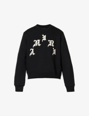 AMIRI x Wes Lang flocked-logo cotton sweatshirt
