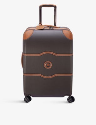 Delsey Chatelet Air Shell Suitcase 67cm In Dark Brown