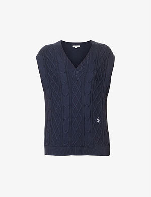 Selfridges & Co Men Clothing Underwear Vests Adidas x brand-embroidered geometric-pattern knitted vest 