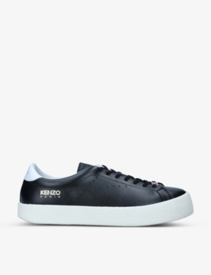 KENZO Swing brand print low top leather low top trainers