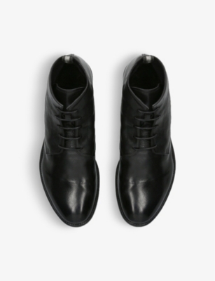 Shop Officine Creative Mens Black Arc Lace-up Leather Boots