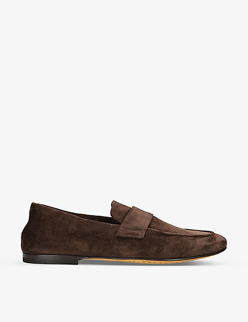 OFFICINE CREATIVE: Airto almond-toe suede loafers