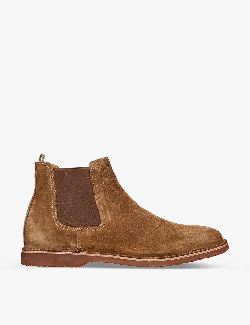 Officine Creative Mens Brown Kent Suede Chelsea Boots