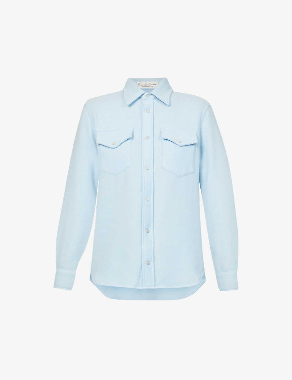 God's True Cashmere Unisex Moonstone Relaxed-fit Cashmere Shirt In Fs2azure