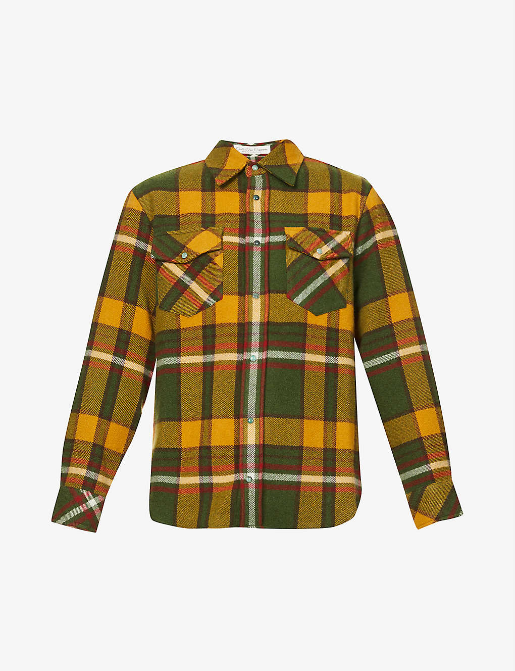 God's True Cashmere Unisex Emerald Checked Cashmere Shirt In Ft4hunter