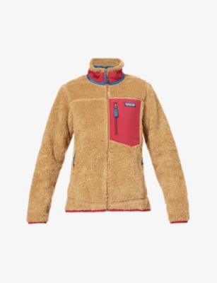 Patagonia Classic Retro-x Contrast-pocket Regular-fit Fleece Jacket In Nest Brown W/wax Red