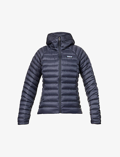 PATAGONIA: Sweater Hoody logo-patch regular-fit recycled nylon-down hooded jacket