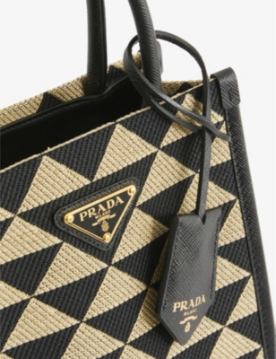 PRADA Symbole brand-plaque woven mini bag