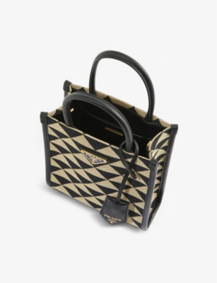 PRADA Symbole brand-plaque woven mini bag