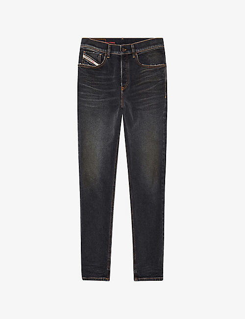 DIESEL: 2005 D-Fining 09d66 faded-wash tapered stretch denim-blend jeans