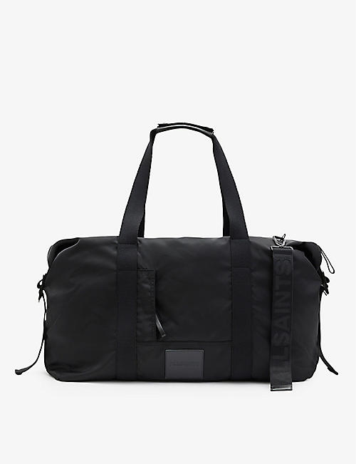 ALLSAINTS: Mito logo-patch shell weekend bag