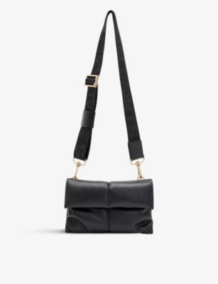 Shop Allsaints Women's Black Ezra Leather Cross-body Bag