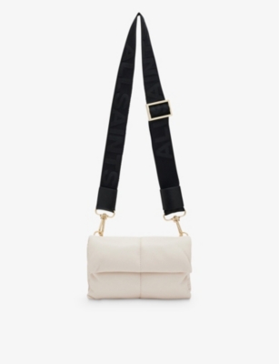 Allsaints Ezra Leather Cross-body Bag In Ivory White