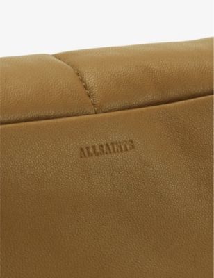 Shop Allsaints Women's Sap Green Ezra Leather Cross-body Bag