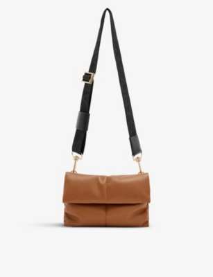 ALLSAINTS ALLSAINTS WOMEN'S SEPIA BROWN EZRA LEATHER CROSS-BODY BAG,59807675