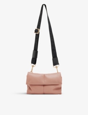 Allsaints Womens Terracotta Pin Ezra Leather Cross-body Bag