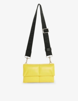 Allsaints Ezra Leather Cross-body Bag In Yellow