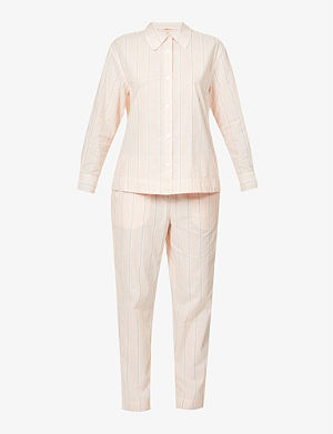 Womens Clothing Nightwear and sleepwear Pyjamas Eberjey Cotton Nautico Stripes The Woven Short Pj Set 