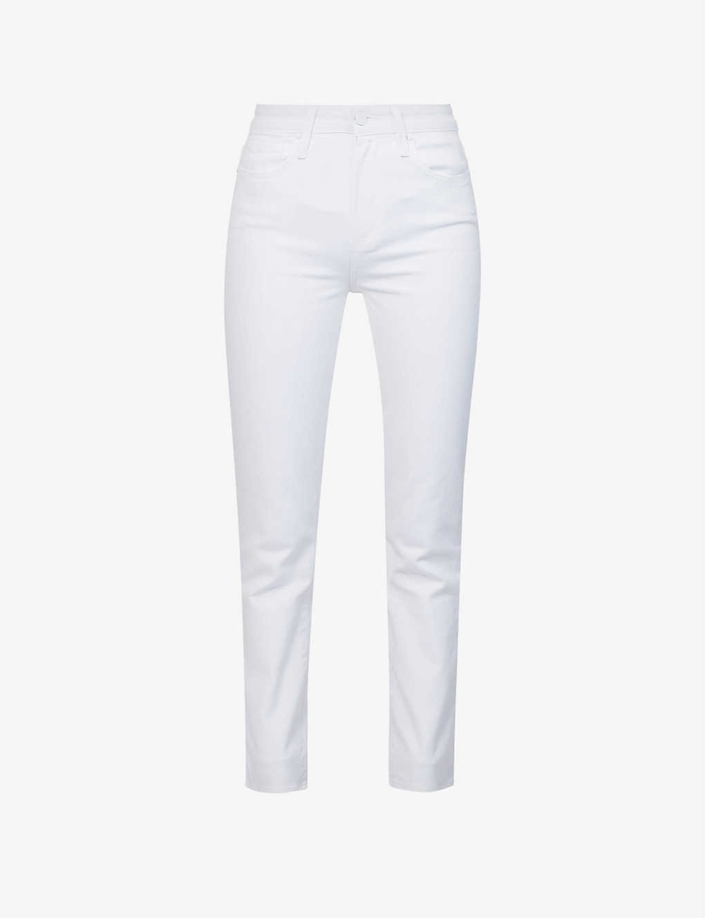 Paige Cindy Slim-fit Mid-rise Stretch-cotton Jeans In White