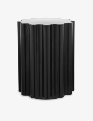 KARTELL: Colonna scalloped acrylic stool 46cm