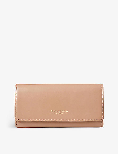 ASPINAL OF LONDON: London pebbled leather continental purse
