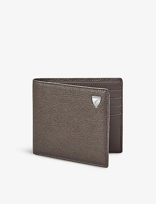 ASPINAL OF LONDON: Brand plaque billfold leather wallet