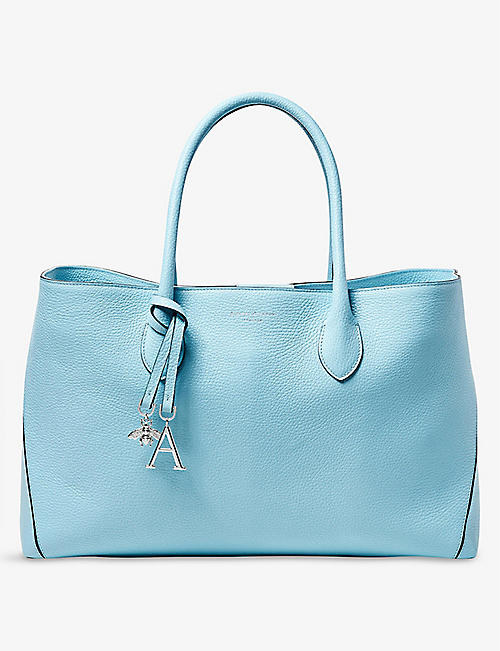 ASPINAL OF LONDON: London pebble-leather tote bag