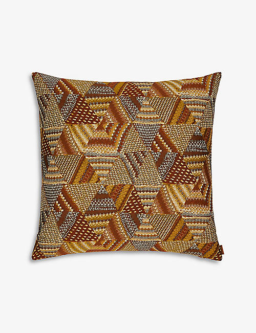 MISSONI HOME: Berkeley triangle-print woven cushion 50cm x 50cm