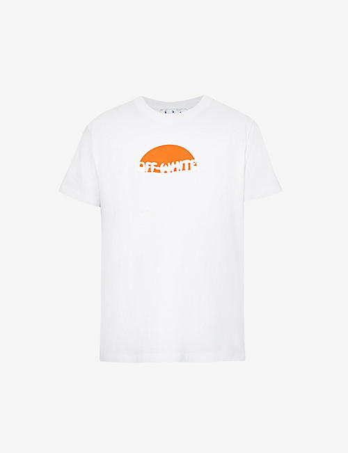 OFF-WHITE C/O VIRGIL ABLOH: Sunset Holiday graphic-print cotton-jersey T-shirt