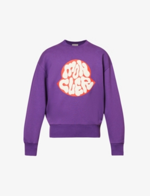 Brand-appliqué relaxed-fit cotton-jersey sweatshirt
