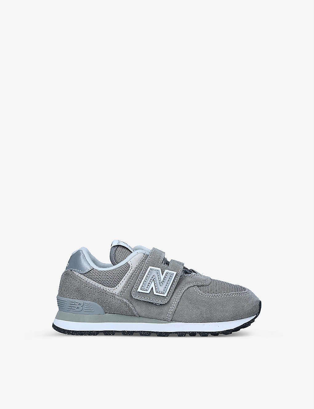 New Balance Kids' 574 Logo-embossed Woven Low-top Trainers 6-8 Years In Grey/light