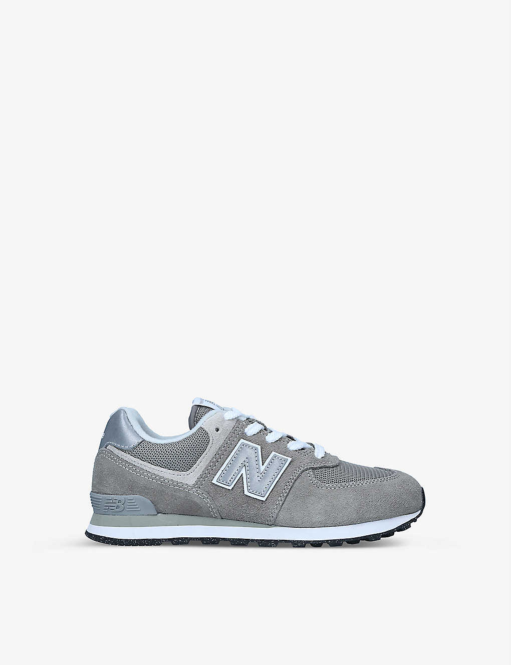 New Balance Kids' 574 Logo-embossed Woven Low-top Trainers 9-10 Years In Grey/light